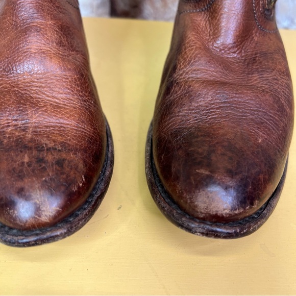 FRYE Studded Brown Western Ankle Leather Boots, 8B - Picture 5 of 15